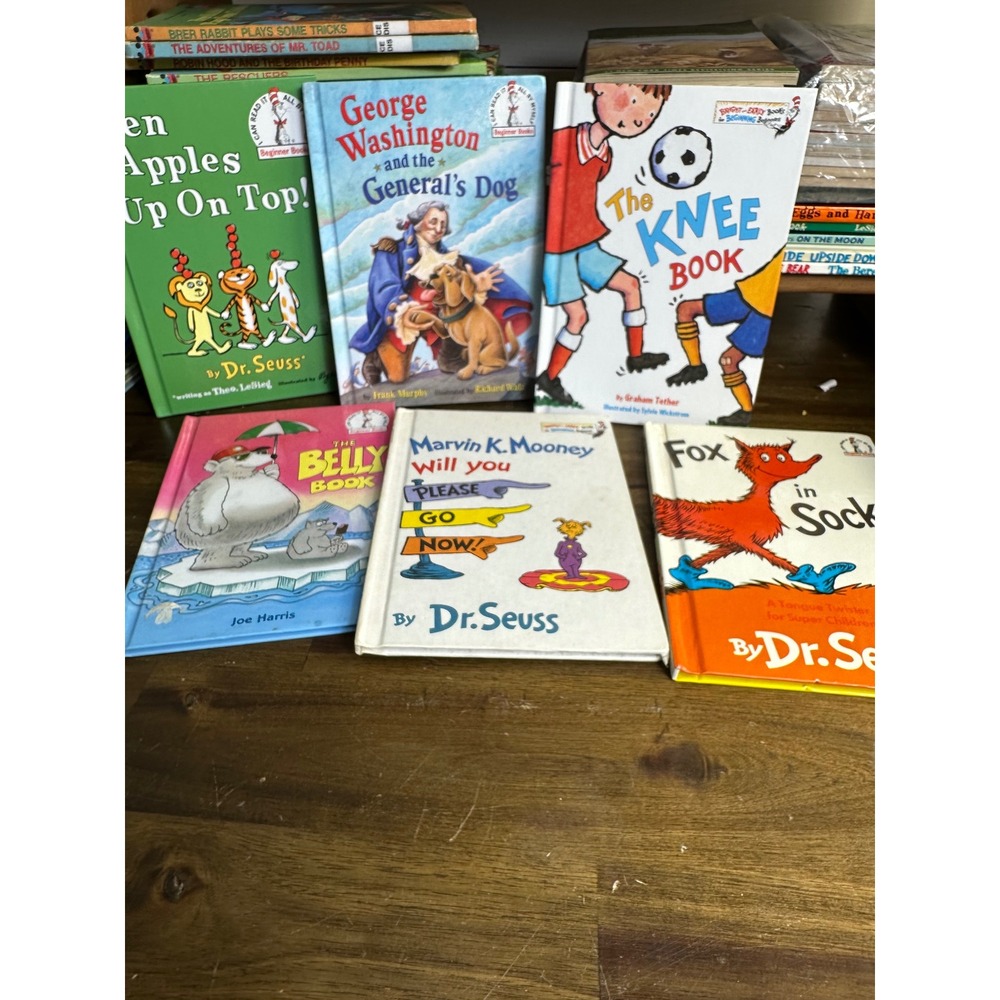 Dr Seuss Beginner Books Lot of 6 Hardcover Fox in Socks Green Eggs and Ham Tooth